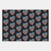 Women's Soccer Heart - Amerikaanse vlag Inpakpapier Vel (Voorkant)