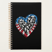 Women's Soccer Heart - Amerikaanse vlag Planner (Voorkant)