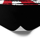 Women's Soccer Heart - Amerikaanse vlag Poster (Hoek)