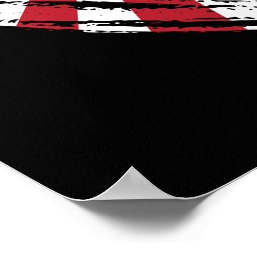 Women's Soccer Heart - Amerikaanse vlag Poster (Hoek)