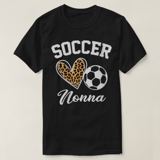 Womens Soccer Nonna Leopard Heart Funny Nonna Moth T-shirt (Design voorkant)