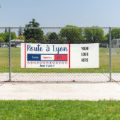 Women's Soccer Road naar Lyon World Party Logo Spandoek (Insitu)
