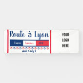 Women's Soccer Road naar Lyon World Party Logo Spandoek (Horizontaal)
