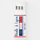 Women's Soccer Road naar Lyon World Party Logo Spandoek (Verticaal)