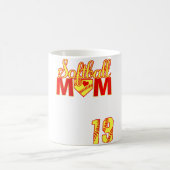 Womens Softball Mam Moederdag #19 Fastpitch Jer Koffiemok (Center)