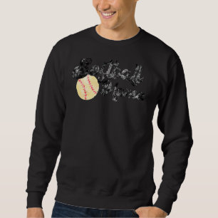 Womens Softball Mama Cute Moederdag Sports Trui