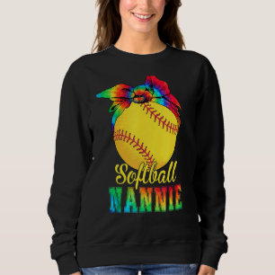 Womens Softball Nannie Tie Dye Softball Trui