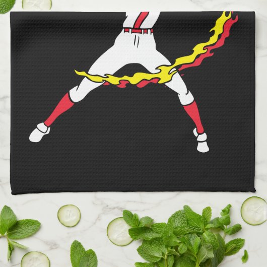 Womens Softball Pitcher Theedoek (Gevouwen)