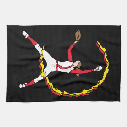 Womens Softball Pitcher Theedoek (Horizontaal)