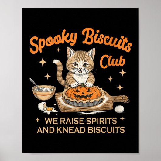Womens Soky Biscuits Club Halloween Baking Bakery  Poster (Voorkant)
