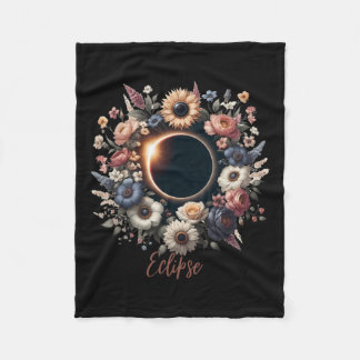 Womens Solar Eclipse Shirt met bloembloemen Fleece Deken