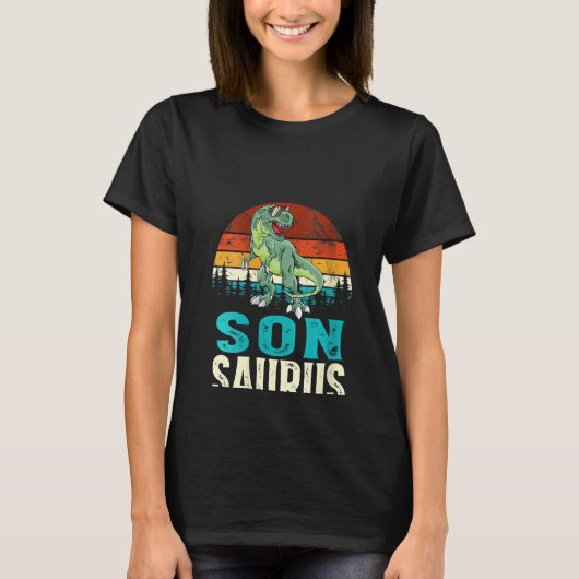 Womens Sonsaurus T Rex Dinosaur Funny Son Saurus F T-shirt (Voorkant)