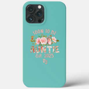 Womens Soon To Be Auntie Est 2023 Pregnancy Case-Mate iPhone Case
