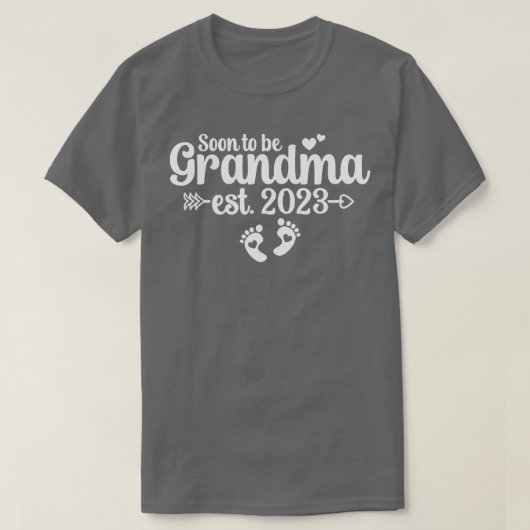 Womens Soon to be Grandma Pregnancy Announcement 2 T-shirt (Design voorkant)