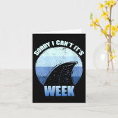 Womens Sorry I Can't It's Week Funny Shark Gift V- Kaart (Gele Bloem)
