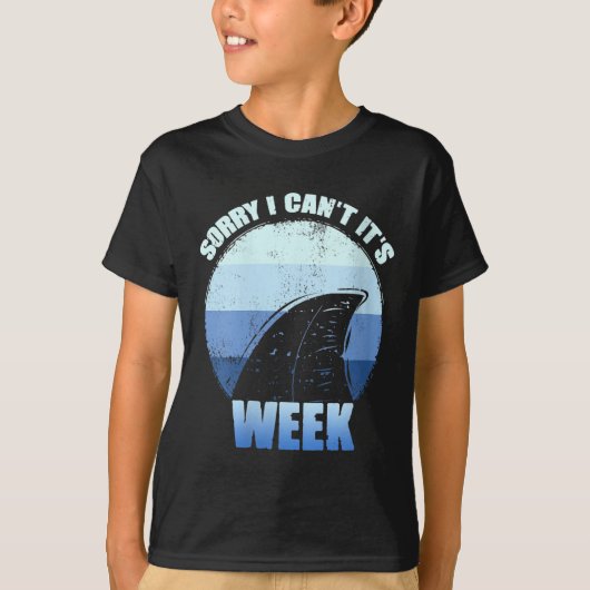 Womens Sorry I Can't It's Week Funny Shark Gift V- T-shirt (Voorkant)