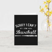 Womens Sorry I Can't My Son Has Baseball Baseball  Kaart (Gele Bloem)