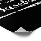 Womens Sorry I Can't My Son Has Baseball Baseball  Poster (Hoek)