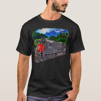 Womens Southern Pacific Engine Train VNeck T-shirt