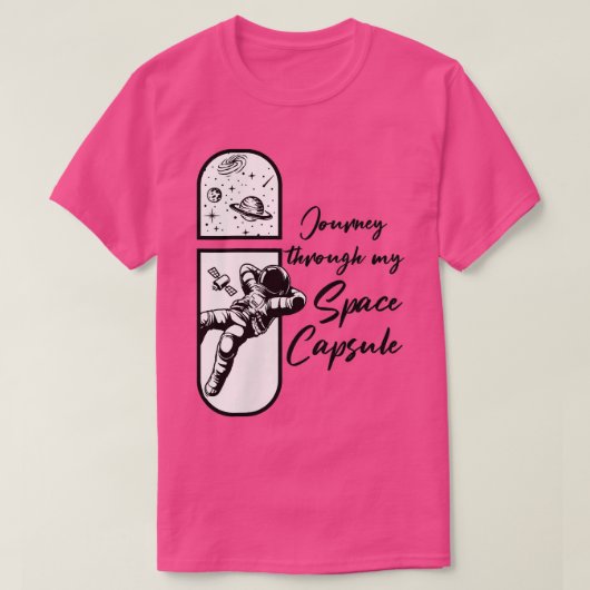 Womens Space Capsule Science Fan Galaxy Astronaut T-shirt (Design voorkant)