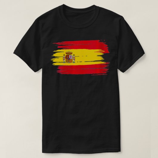 Womens Spanje Spanje Spanje Barcelona vlag Madrid  T-shirt (Design voorkant)