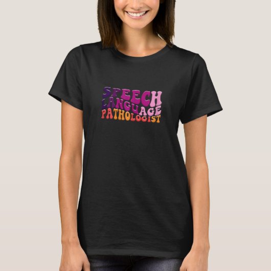 Womens Speech Language Patholoog Boho Retro Spee T-shirt (Voorkant)