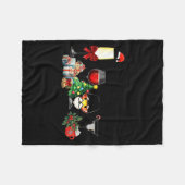Womens Spellbind Wine Gl Of Santa Claus Gift Chris Fleece Deken (Voorkant (Horizontaal))