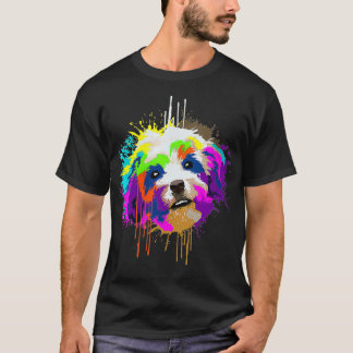 Womens Splash Art Havanese Dog Owner Gift Idee Dog T-shirt