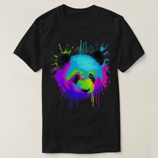 Womens Splash Art Panda Gift Animal Panda Beer Lov T-shirt (Design voorkant)