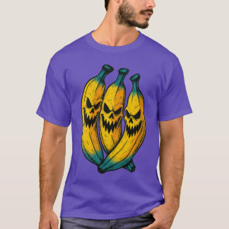 Womens Spooky Bananas Tropical Fruit Summer Hallow T-shirt