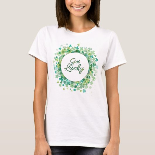 Womens St. Patricks Clover T-Shirt (Voorkant)