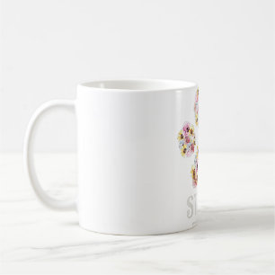 Womens Staffy Mama Floral Dog Paw Staffordshire Bu Koffiemok