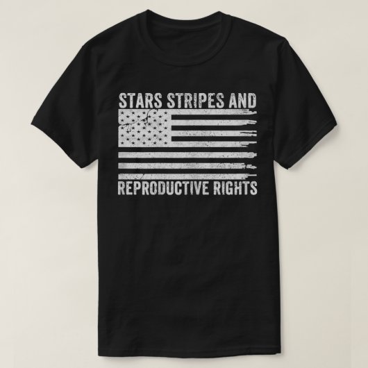 Womens Stars Stripes Reproductive Rights Patriotic T-shirt (Design voorkant)