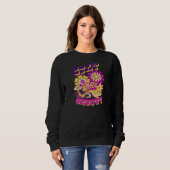 Womens Stay Groovy Cool the 70s and 80s Retro Groo Trui (Voorkant volledig)