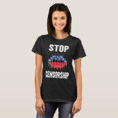 Womens Stop Censorship Freedom of Speech T-shirt (Voorkant volledig)