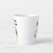 Womens Strand en Bloemen Thema Pensioen Party Latte Mok (Voorkant)