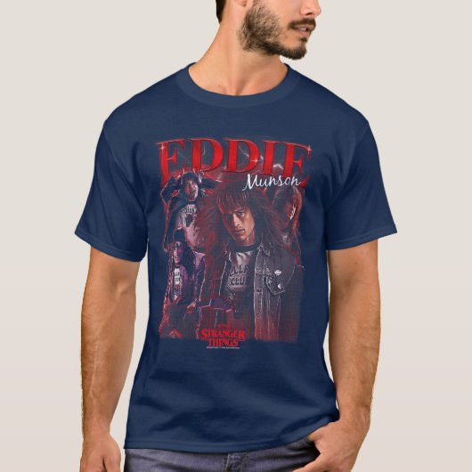 Womens Strangerhings Eddie Boyfriend Officially Li T-shirt (Voorkant)