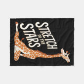 Womens Stretch Toward The Galaxy Sitive Yoga Giraf Fleece Deken (Voorkant (Horizontaal))