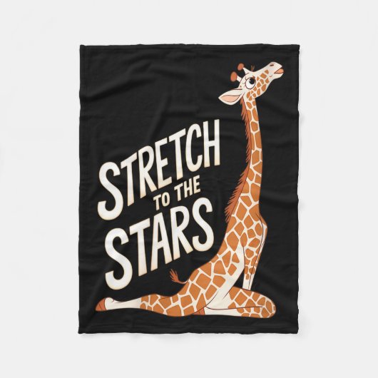 Womens Stretch Toward The Galaxy Sitive Yoga Giraf Fleece Deken (Voorkant)