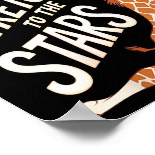 Womens Stretch Toward The Galaxy Sitive Yoga Giraf Poster (Hoek)