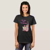 Womens Strong Girl - Funny Book & Tea Lover T-shirt (Voorkant volledig)
