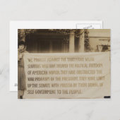 Women's Suffrage Banner in Washington D.C. 1918 Briefkaart (Voorkant / Achterkant)