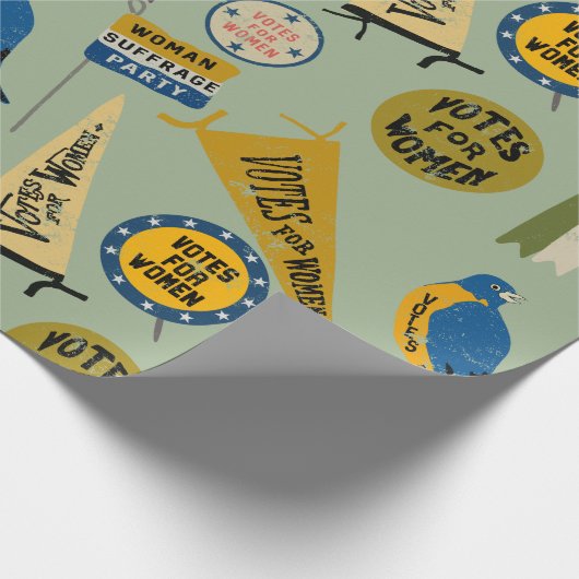 Womens Suffrage Movement Memorabilia Collage afdru Cadeaupapier (Hoek)
