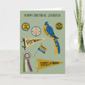 Womens Suffrage Movement Memorabilia Collage afdru Kaart (Voorkant)