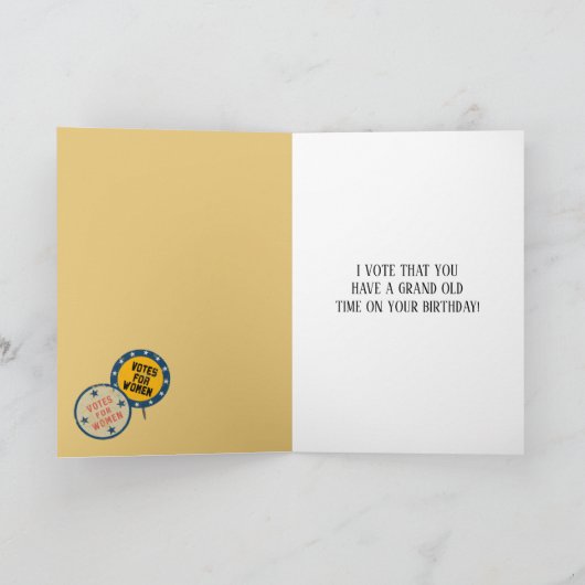 Womens Suffrage Movement Memorabilia Collage afdru Kaart (Binnen)