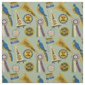 Womens Suffrage Movement Memorabilia Collage afdru Stof (Swatch)