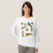 Womens Suffrage Movement Memorabilia Collage afdru T-shirt (Voorkant volledig)