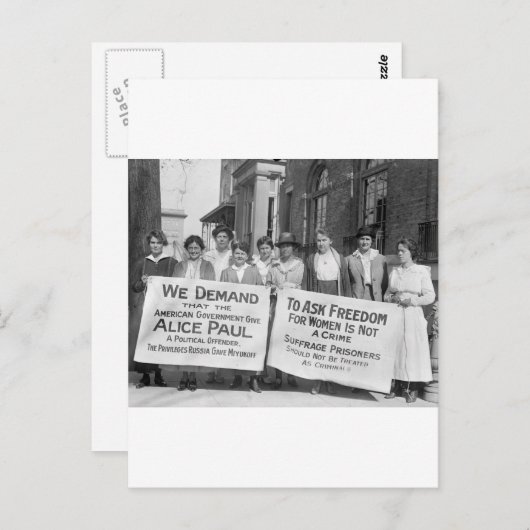 Women's Suffrage Pickets, 1917 Briefkaart (Voorkant / Achterkant)