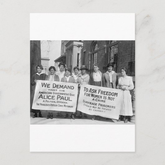 Women's Suffrage Pickets, 1917 Briefkaart (Voorkant)