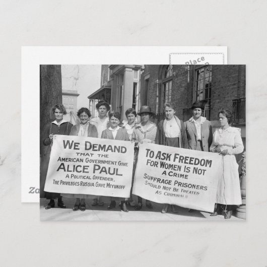 Women's Suffrage Pickets, 1917 Briefkaart (Voorkant / Achterkant)